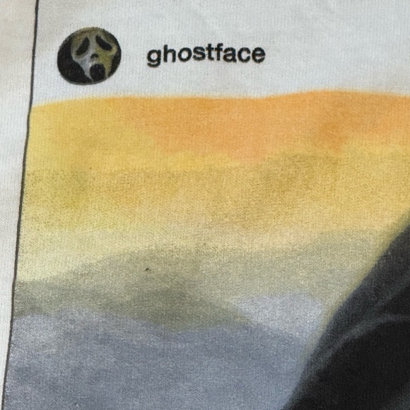 Ghostface Scream Scary Selfie Men’s Long Sleeve Graphic Tee medium Scsrie - Picture 10 of 13